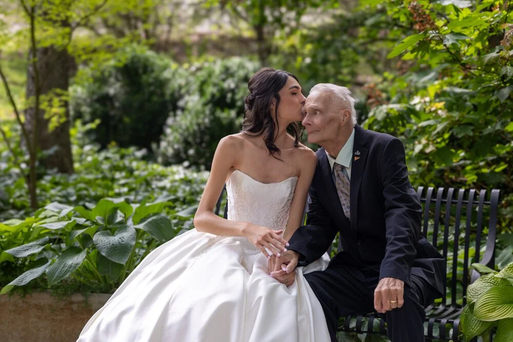 Jenai sharing a candid moment with her father on her wedding day.