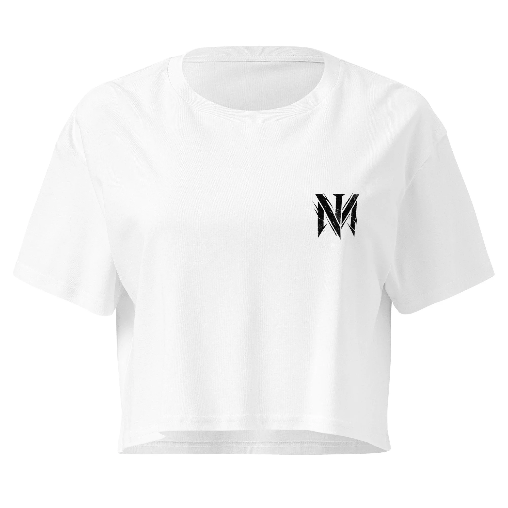 The Signature Crop Black Logo: Organic Cotton Crop Top by Niko.M.