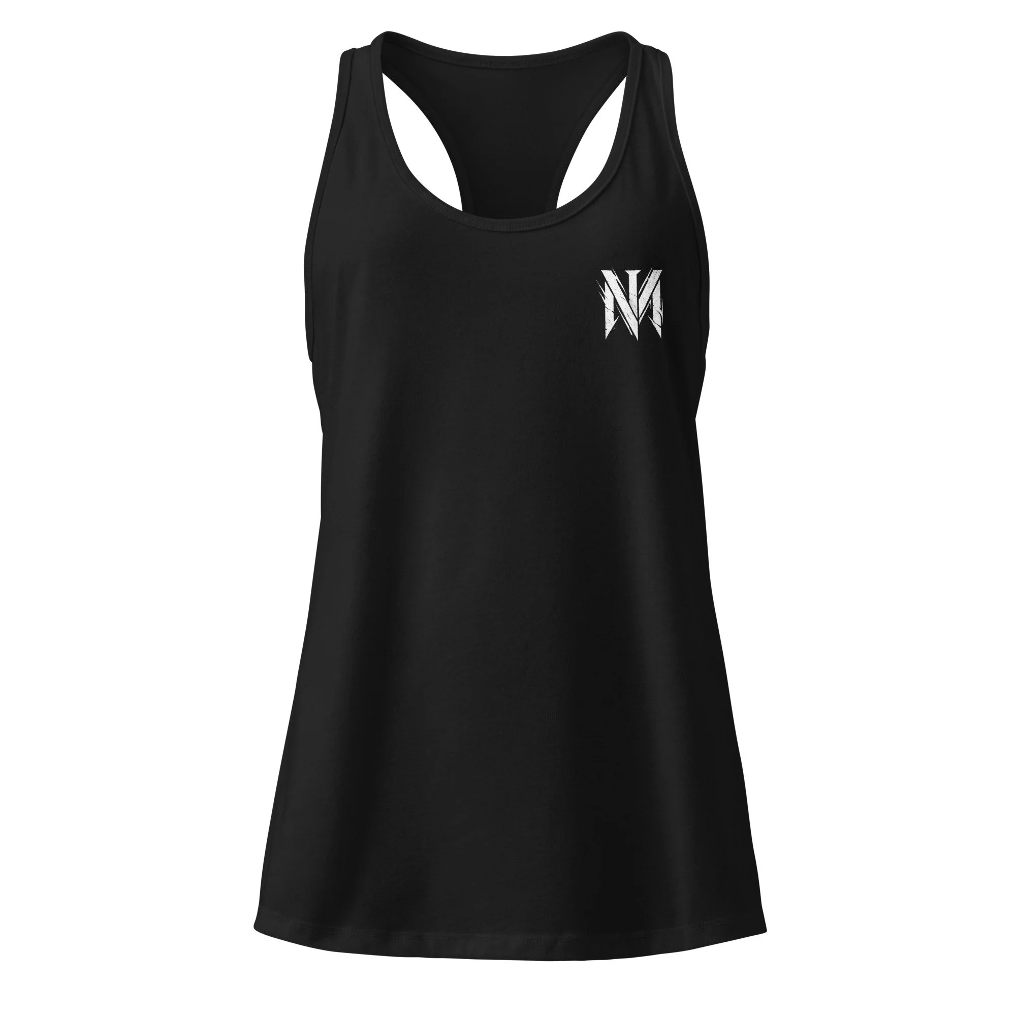 The Signature Racerback White Logo: Performance Niko.M Tank Top.
