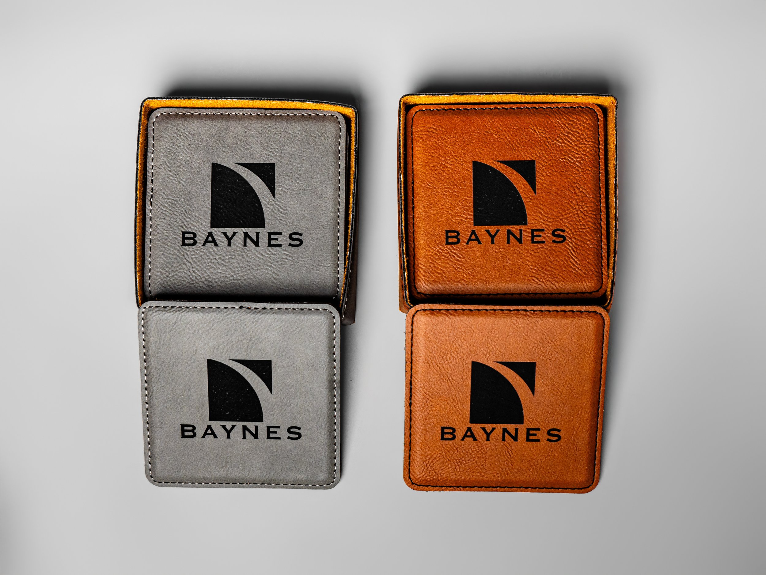 Founders Reserve Leather Coaster Set