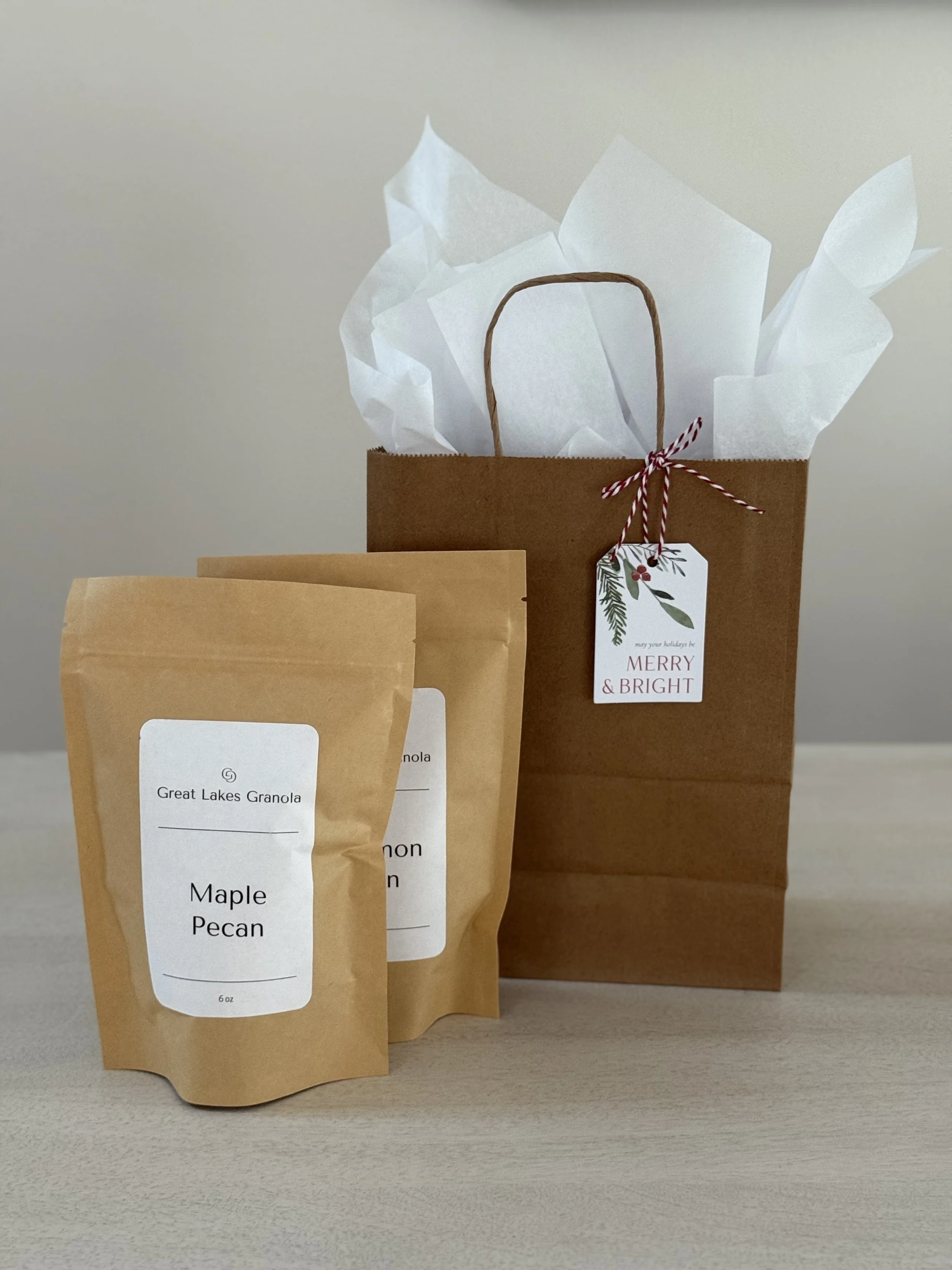 Two 6oz granola gift bag