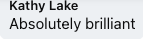 Text that says 'Kathy Lake Absolutely brilliant'