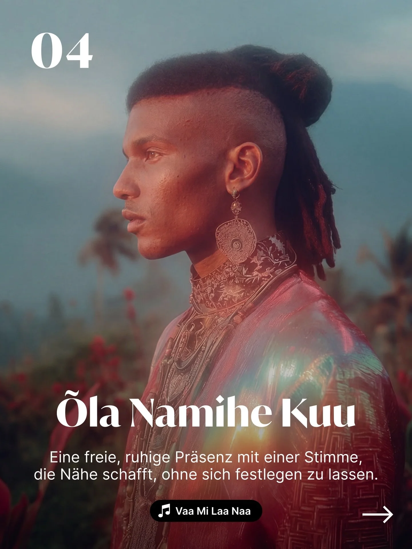 SONG 04/31 &ndash; VAA MI LAA NAA
&Otilde;la Namihe Kuu &ndash; Heartlands of Marelu

Der Eurovision-Countdown geht weiter.

Synthetic Union versammelt 31 Songs, 31 L&auml;nder und 31 Sprachen als Hommage an die urspr&uuml;ngliche Idee des ESC: Mensc