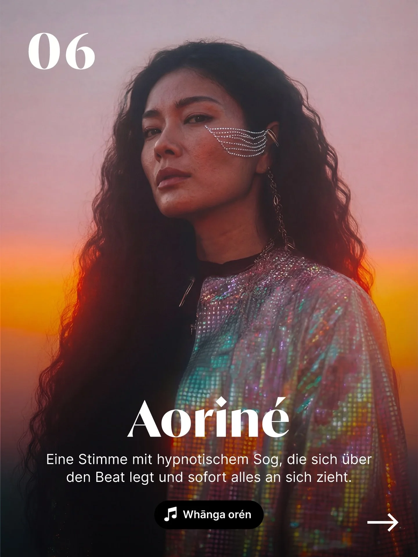 Song 06/31 &ndash; Fran Japotearoa
Whānga or&eacute;n &ndash; Aorin&eacute;

Heute h&ouml;rst du die n&auml;chste von 31 neuen Sprachen.

Song 6 f&uuml;hrt uns nach Fran Japotearoa, einem Inselstaat aus steilen K&uuml;sten, gr&uuml;nen H&uuml;geln, N