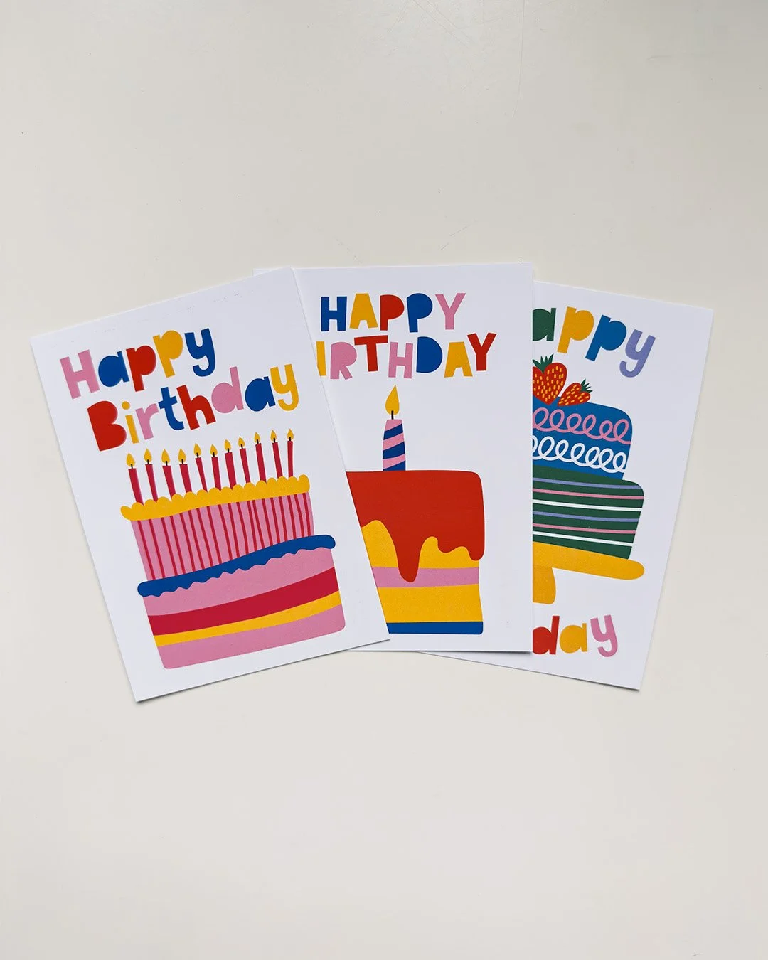 Dreier-Set: Happy Birthday – Postkarten – DIN A6 (B-WARE)