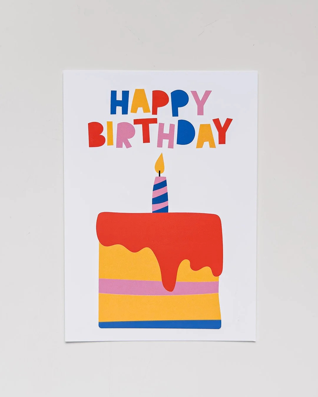 Happy Birthday (Einzelstück mit Kerze) – Postkarte – DIN A6 (B-WARE)