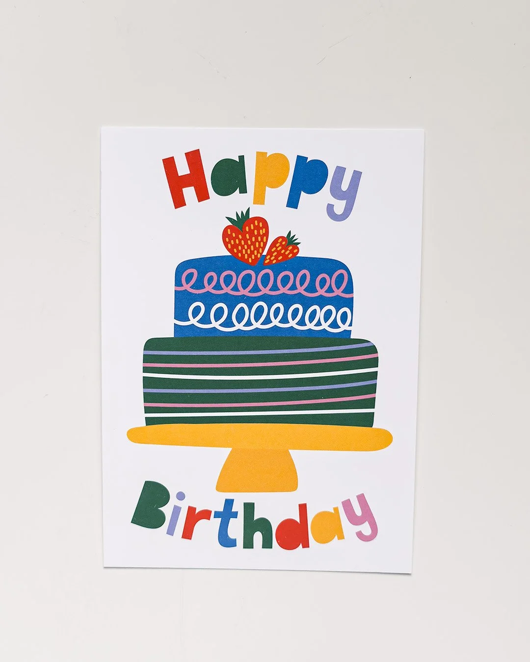 Happy Birthday (mit Erdbeeren) – Postkarte – DIN A6 (B-WARE)