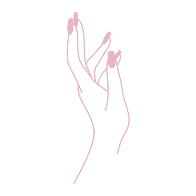 A vertical pink rectangle with some lighter streaks and uneven edges.