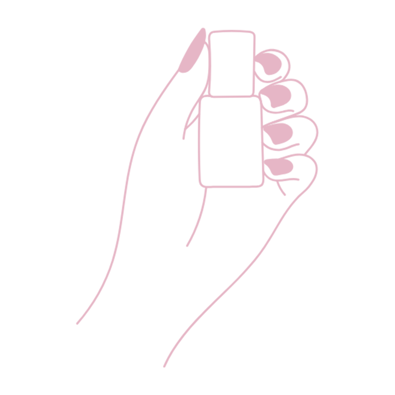 A pink outline of a pig with a small circle for the eye and a tiny snout