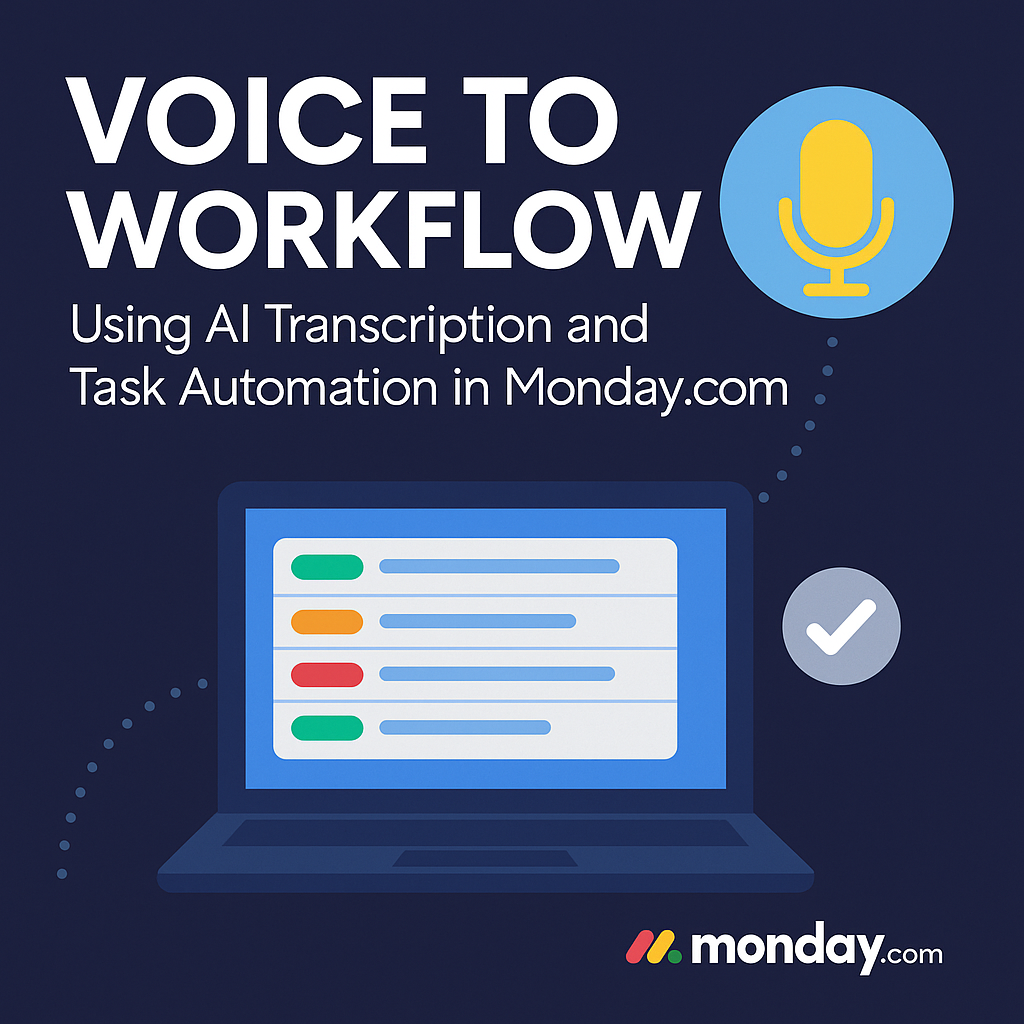 Voice to Workflow: Using AI Transcription and Task Automation in Monday.com