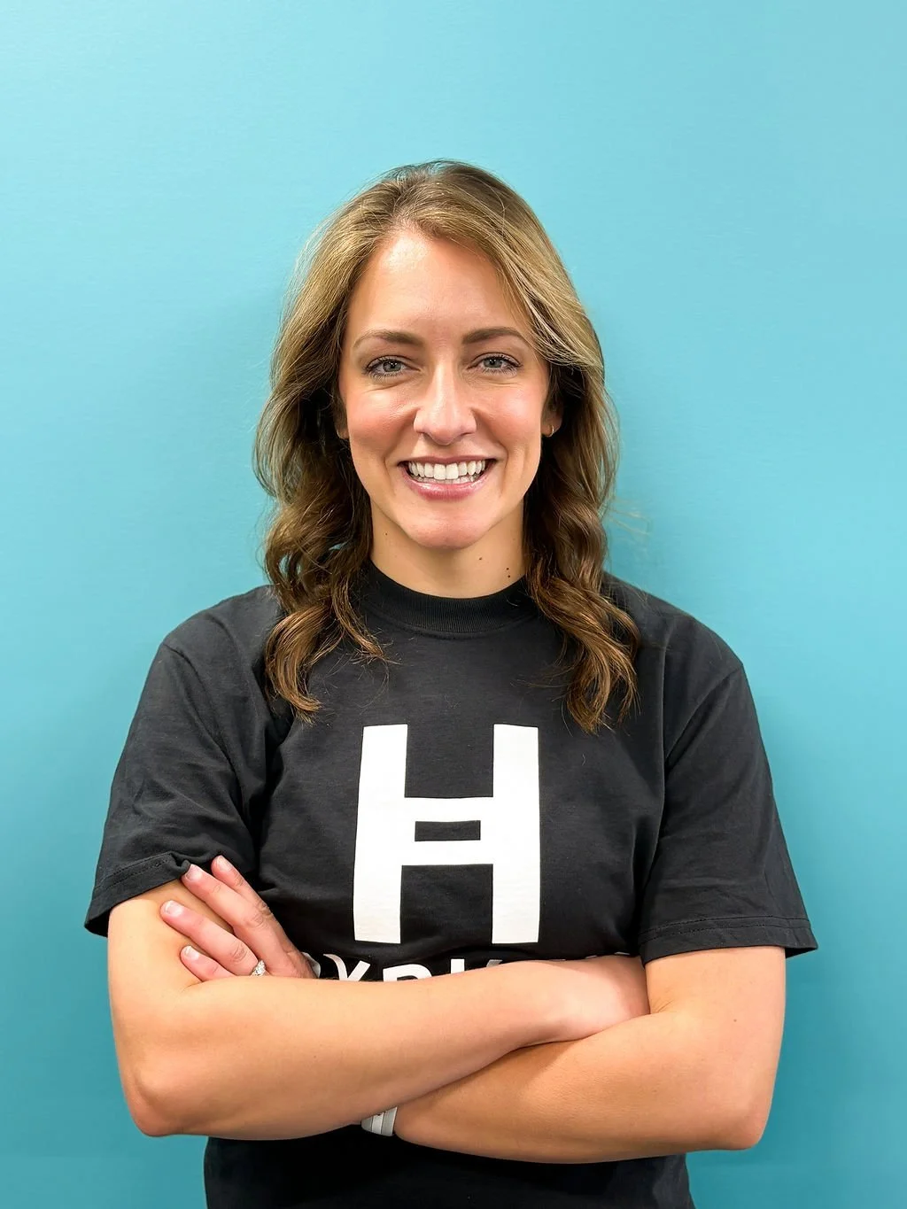 Dr. Cori Perkins, PT, DPT, working with a client at Hyphen Fitness and Physical Therapy for 60+ in Georgetown, KY.