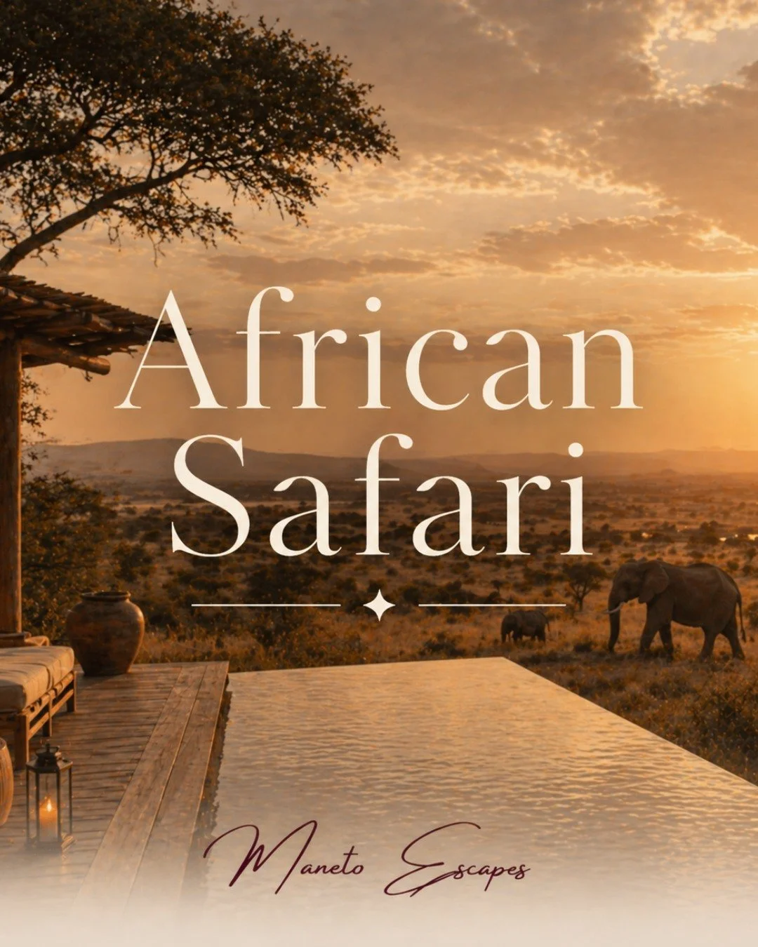 Some journeys stay with you forever.

A safari isn&rsquo;t just a trip, it&rsquo;s early mornings on the savannah, golden sunsets, and moments you can&rsquo;t quite put into words.

Every detail, thoughtfully designed around you. ✨

DM &ldquo;ESCAPE&