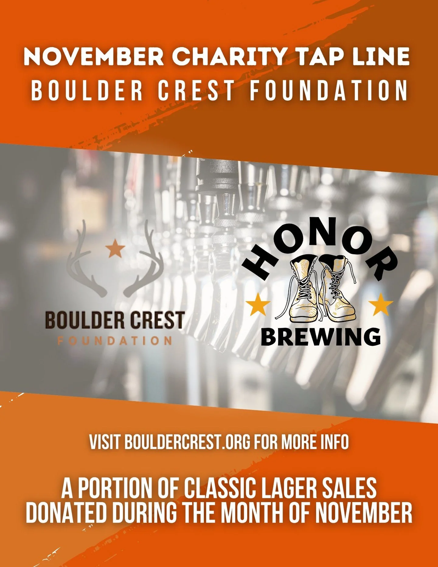Our veteran and first responder communities carry invisible scars that deserve to be seen &mdash; and healed.
This month, our Charity Tap Line supports the Boulder Crest Foundation, an organization dedicated to helping heroes transform trauma through