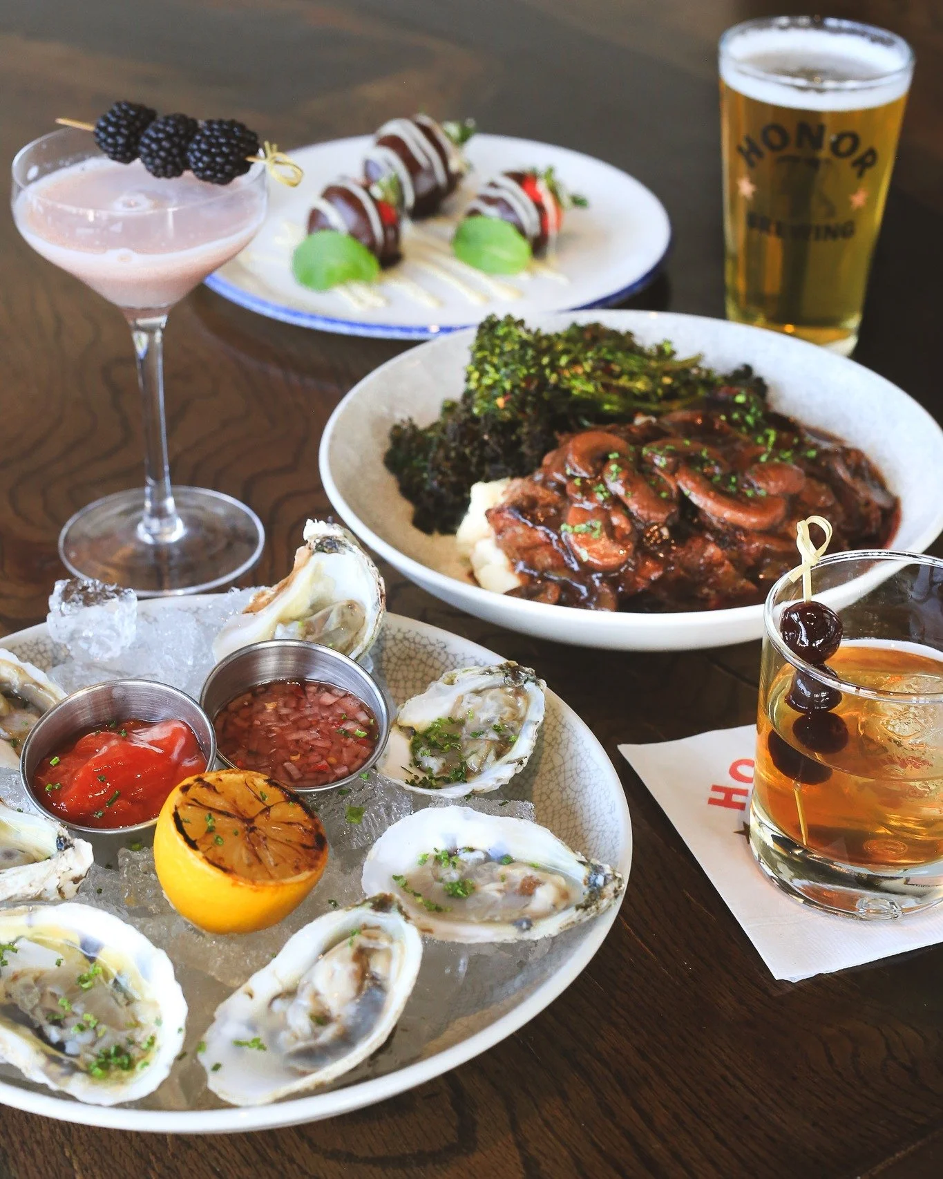 💘 Valentine&rsquo;s Day at Honor Brewing Loudoun 💘
Grab your favorite person and let us handle the rest. Join us for a Valentine&rsquo;s Day Dinner for Two &mdash; $60 for a 3-course prix fixe menu, plus an &agrave; la carte menu and exclusive Vale