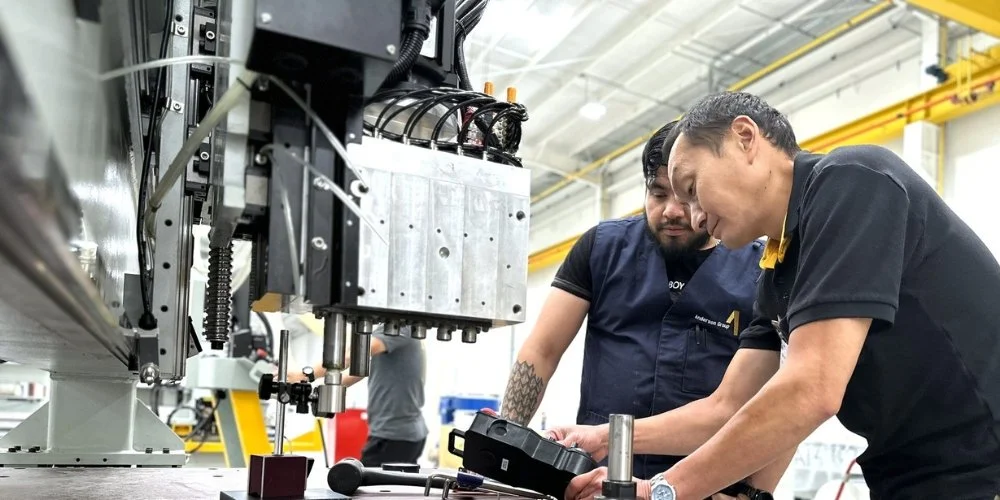 Anderson Australia technical team servicing CNC machinery