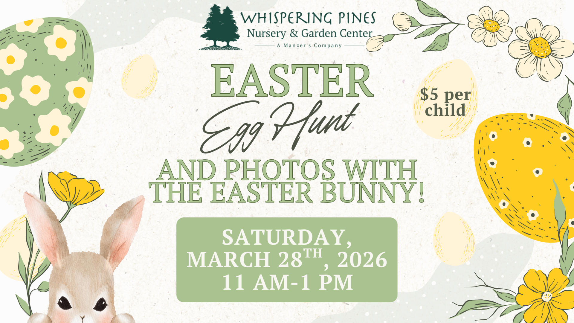 Egg Hunt &amp; Photos with the Easter Bunny!