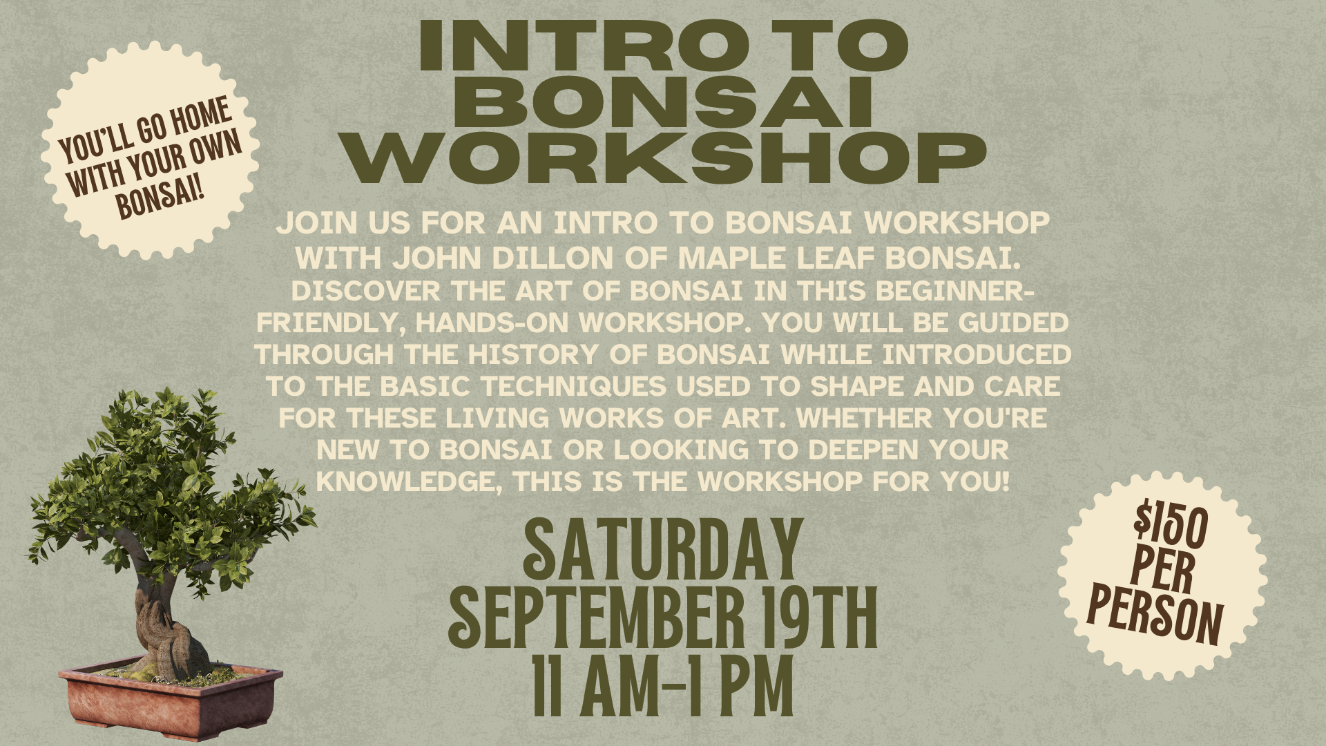 Intro to Bonsai Workshop