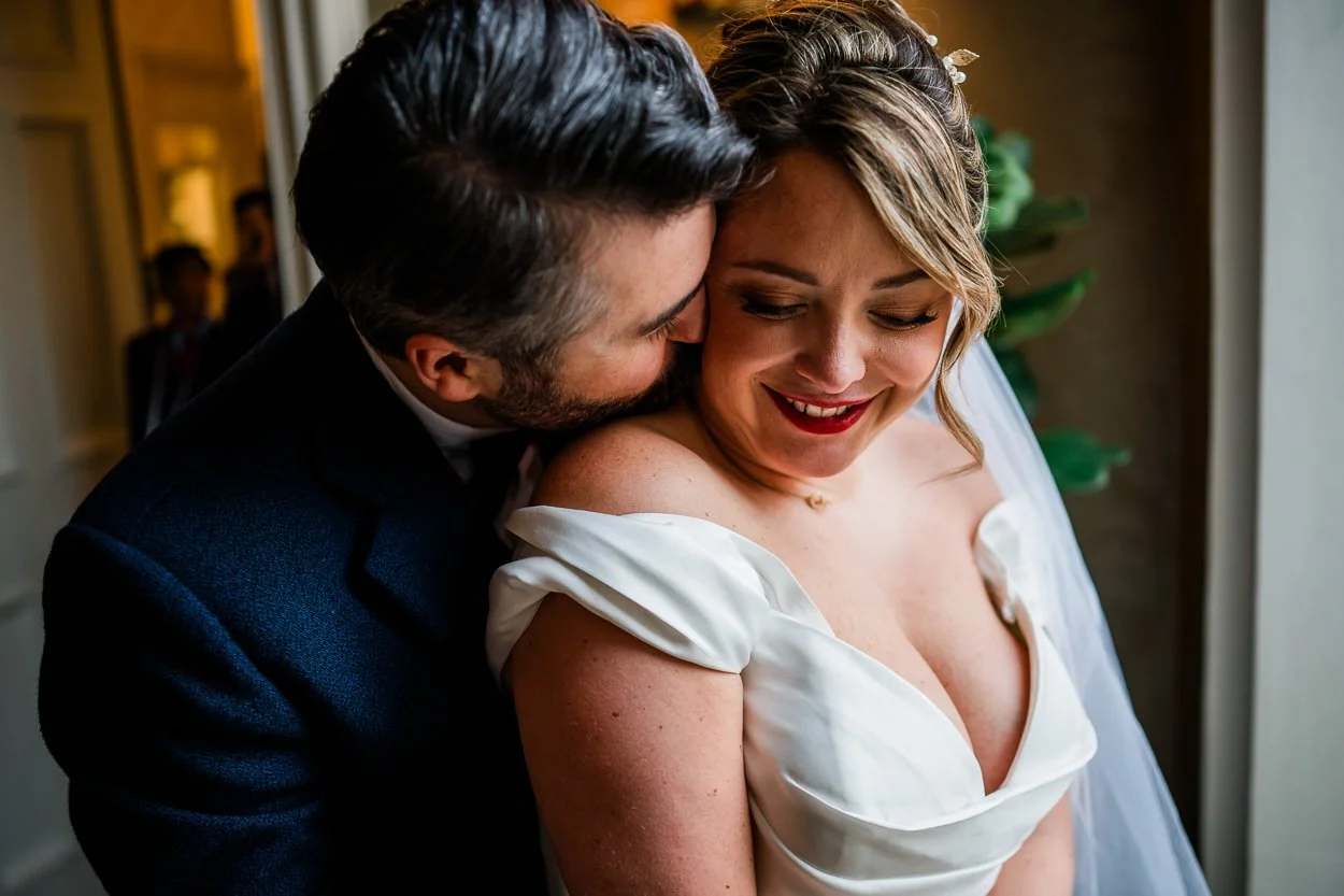 Emotional-embrace-at-Cornhill-Castle-Wedding