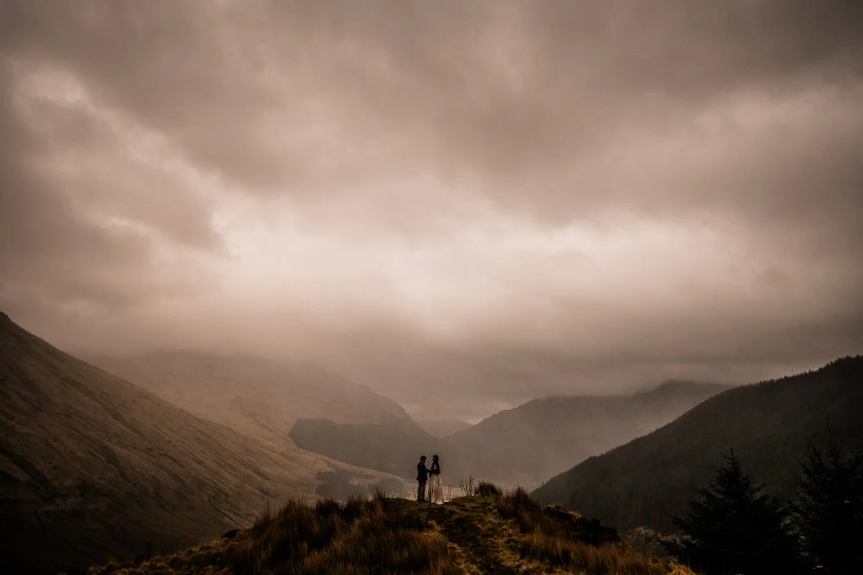 Dramatic-Scottish-Landscape-portrait-at-wedding