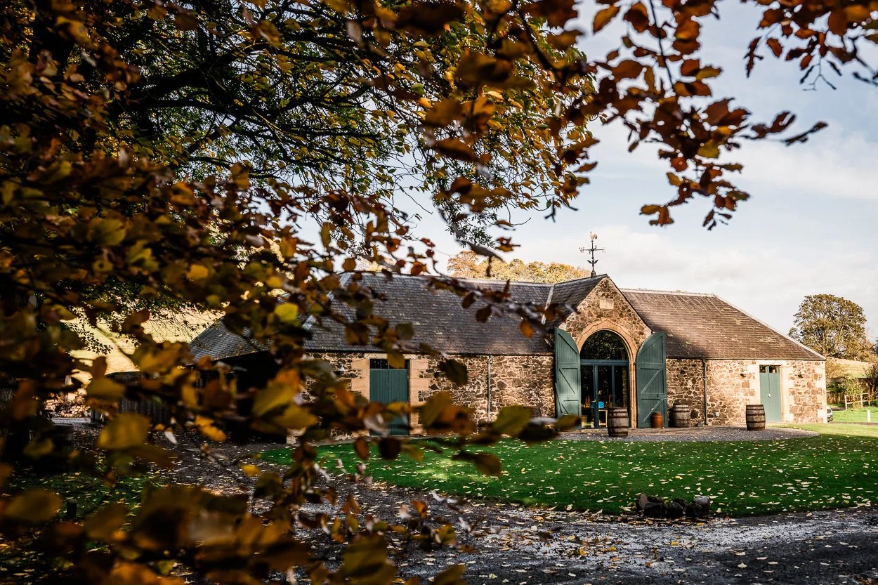 The byre at inchyra in autumn