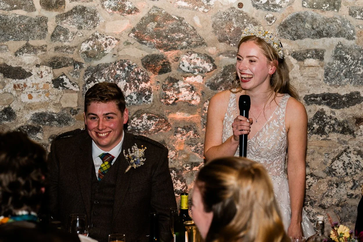 Bride speech at Byre at Inchyra