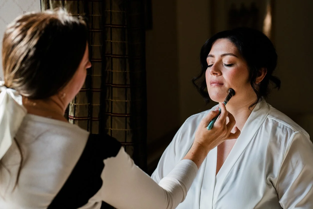 Bride makeup at Dalhousie Castle