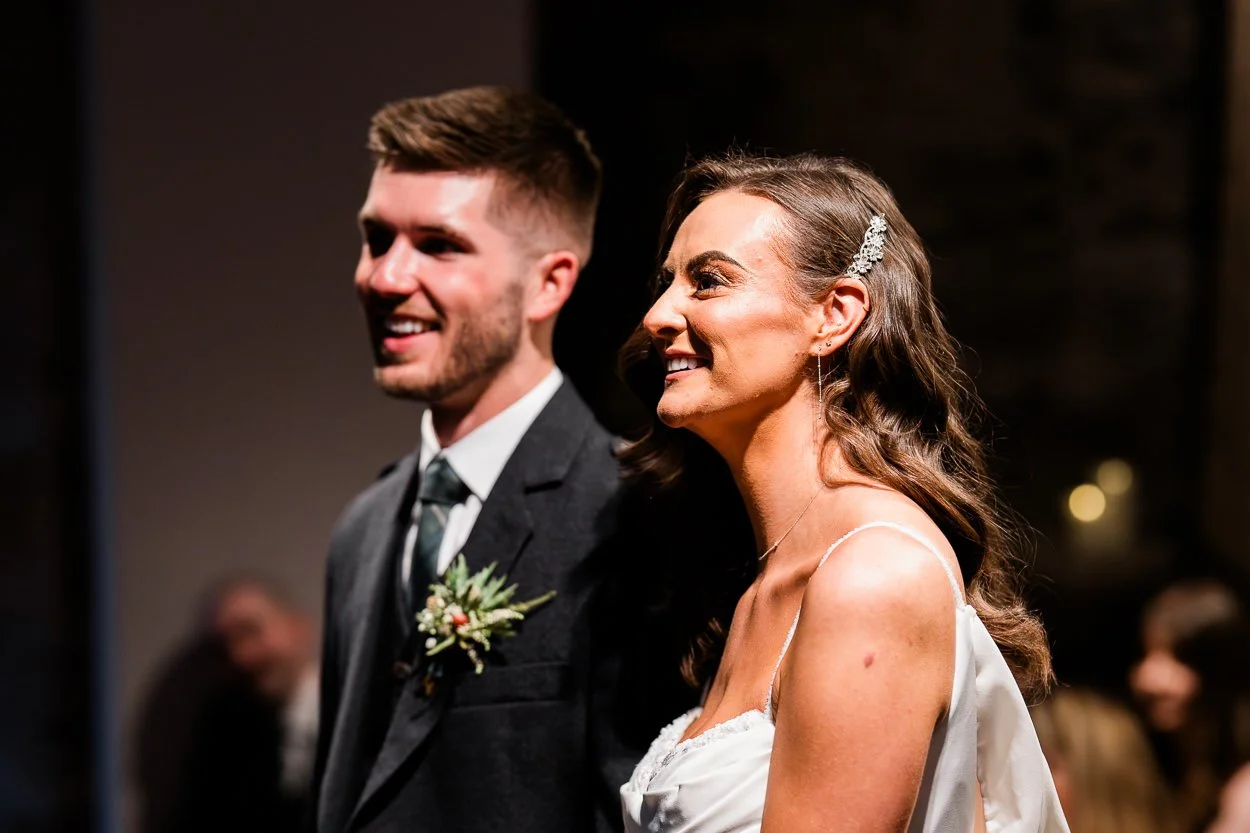 Bride and Groom during wedding ceremony at citation 