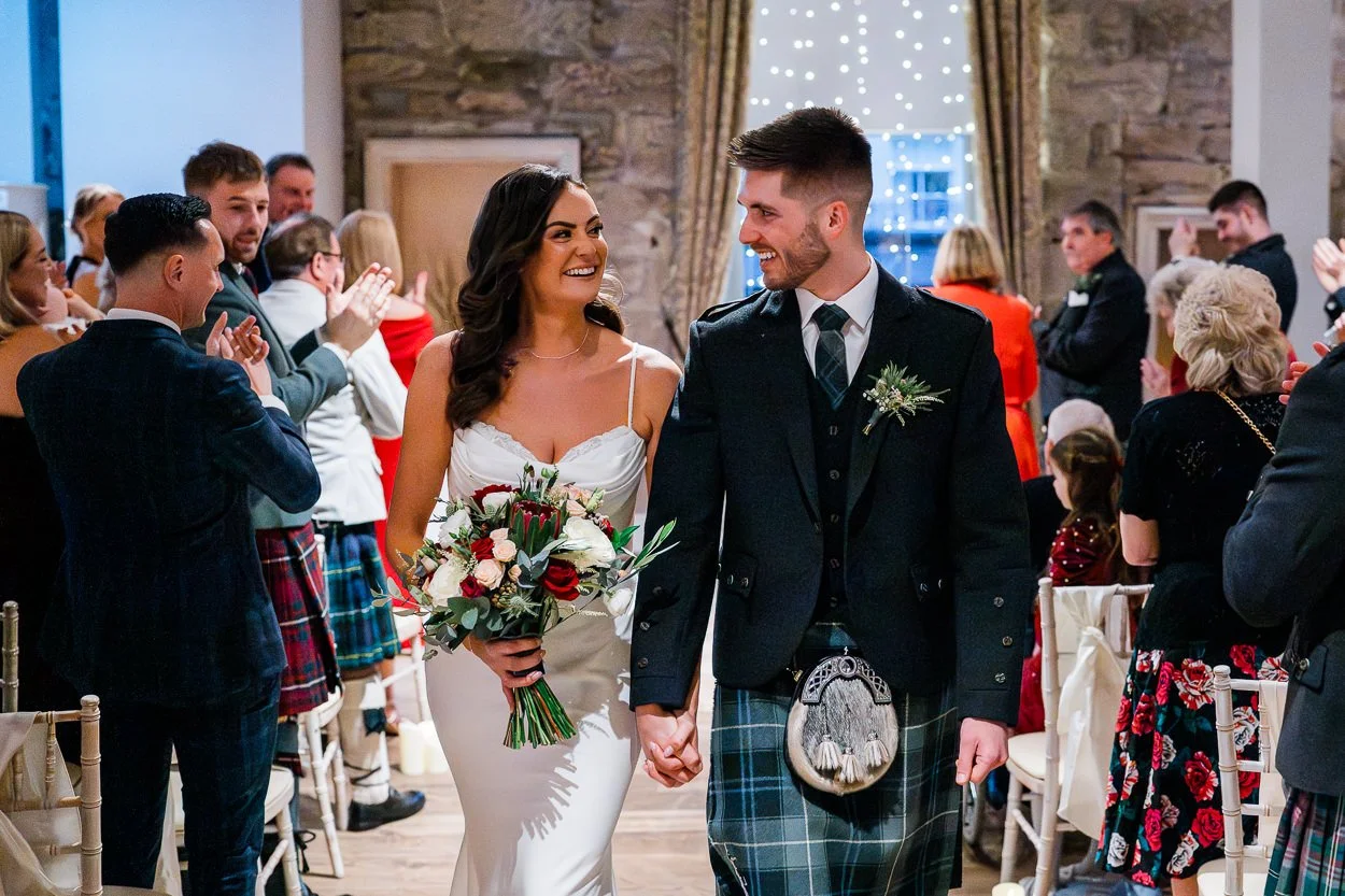 Walking back down the aisle at citation Glasgow