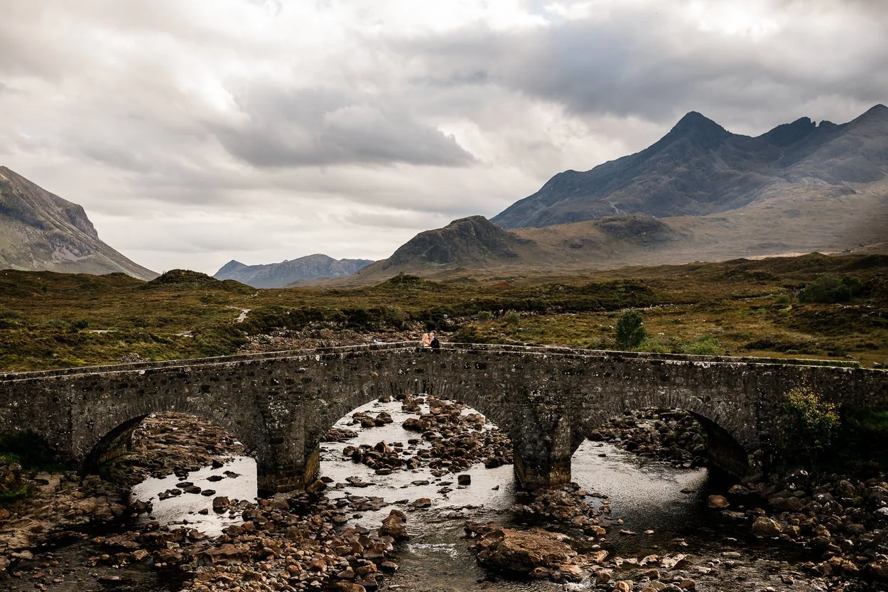 Bride and Groom on Sligachan Bridge, Skye