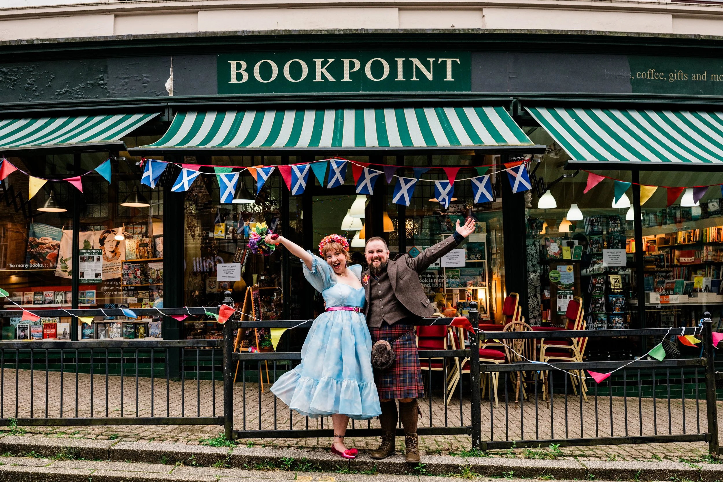 Wedding in a book shop Scotland