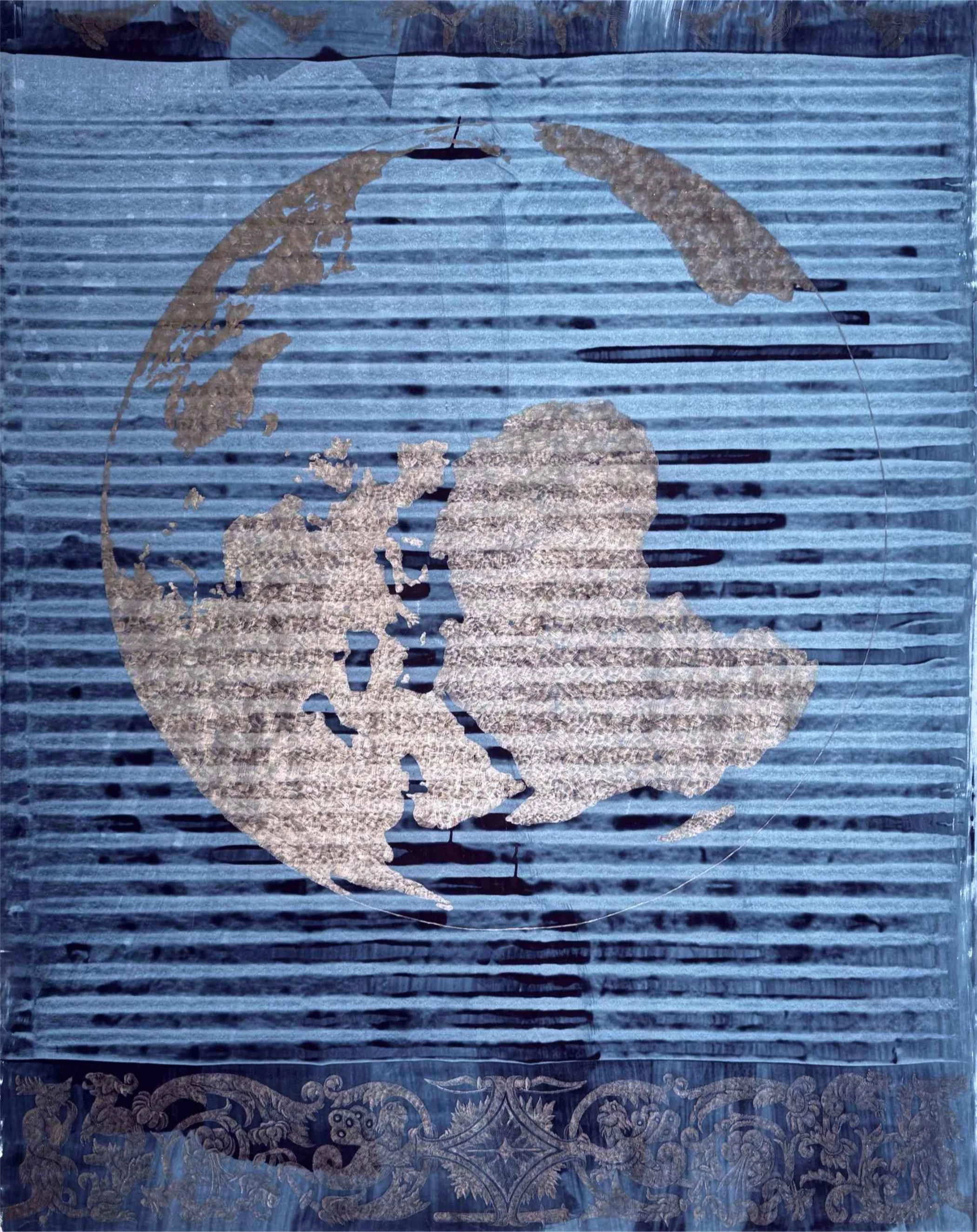 Die Erde - 150 x 185cm, Bleistift/Vinyl/Papier