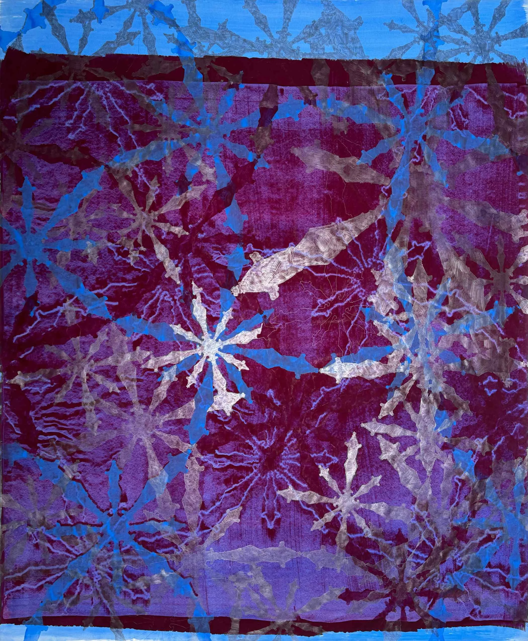 Winternacht - 151 x 169cm Bleistift/Vinyl/Papier