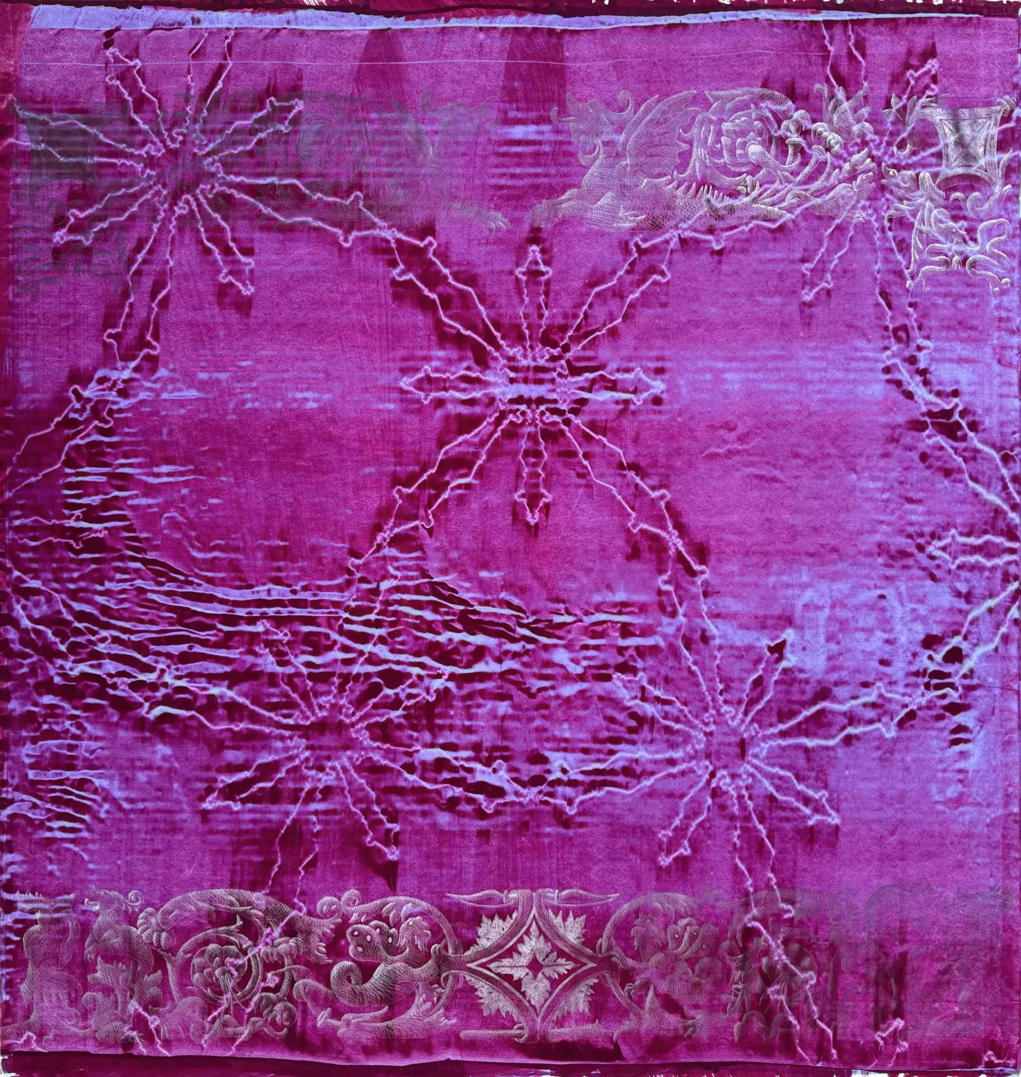 Verborgene Welt - 149,5 x 153,5cm Bleistift/Vinyl/Papier