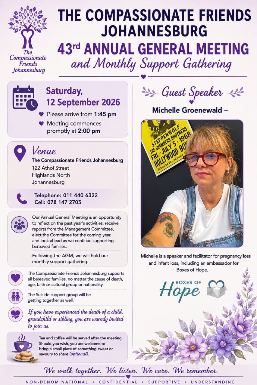 43rd Annual General Meeting &amp; Monthly Support Gathering