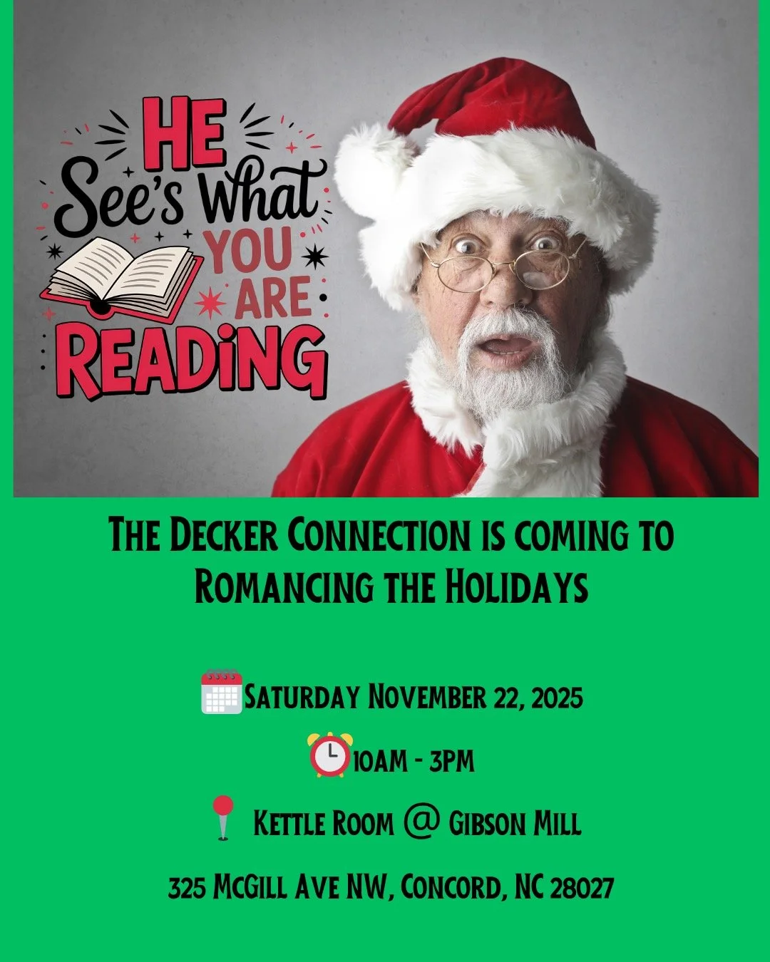 Next stop on the Decker Halls Holiday Tour is this Saturday! Join me for specialty drinks, festive fun and books. So many books! I'll have lots of swag and giveaways too just for saying &quot;hi.&quot; See you there! #booksigningevent #holidayromance