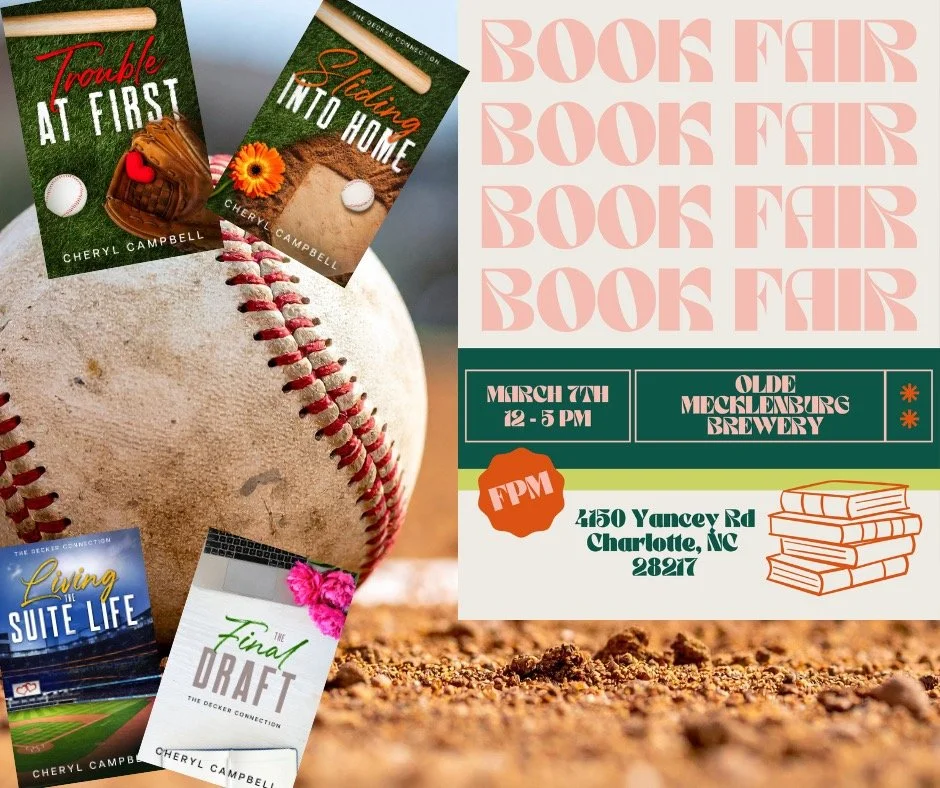 It's going to be a beautiful day in Charlotte tomorrow. Come enjoy the sunshine, beer, and book loving people. The Deckers will be there and I'll even share a secret about my next book.
Who could ask for a better day? #indieauthor #bookfair #sportsro