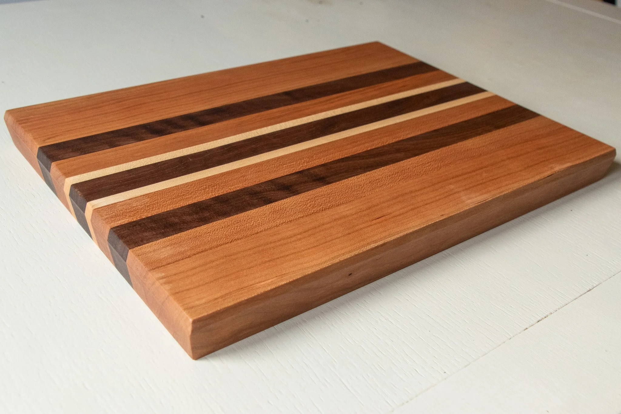 Hand Made Cherry, American Black Walnut and Maple Chopping Board