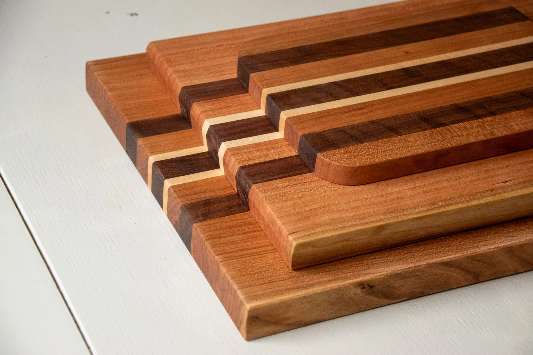 Hand Made Cherry, American Black Walnut and Maple Chopping Boards