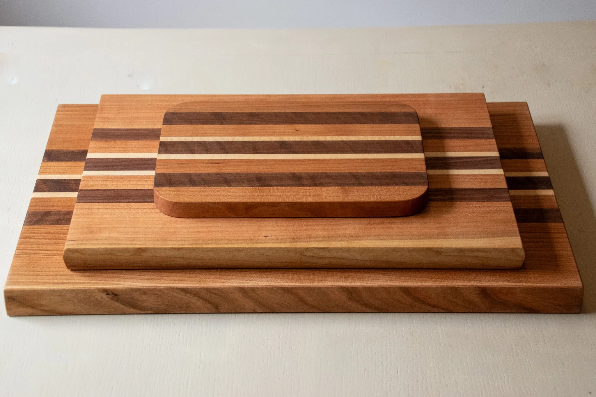 Hand Made Cherry, American Black Walnut and Maple Chopping Boards