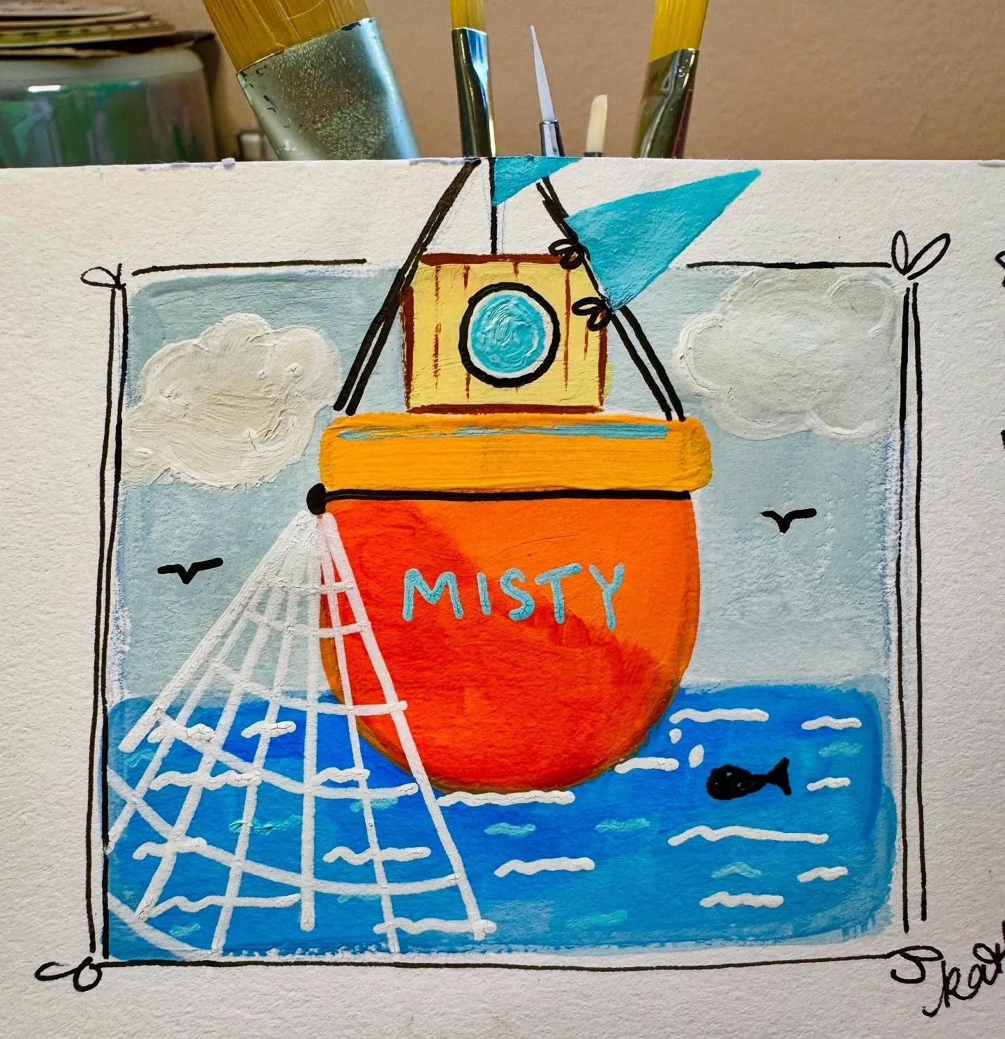 Painted this with #himigouache for my #artvideo 
#youtube 
#linkinbio #gouache #paint #gouachepaint