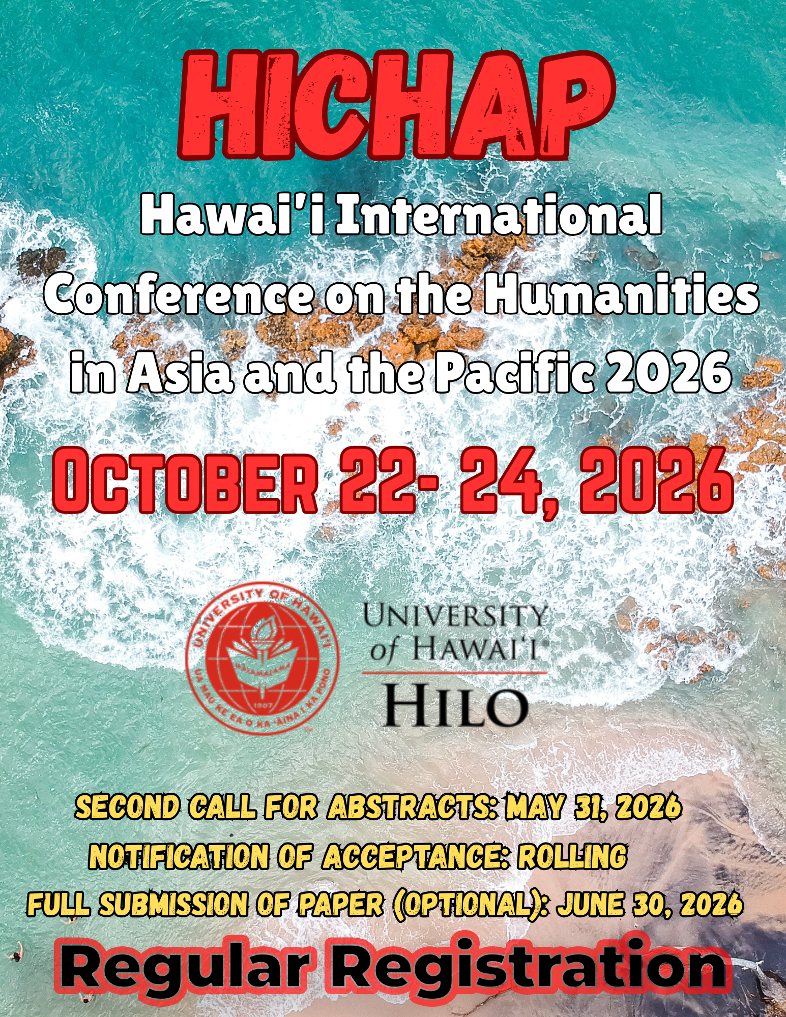HICHAP 2026 - Regular Registration - Deadline August 31, 2026 - $375