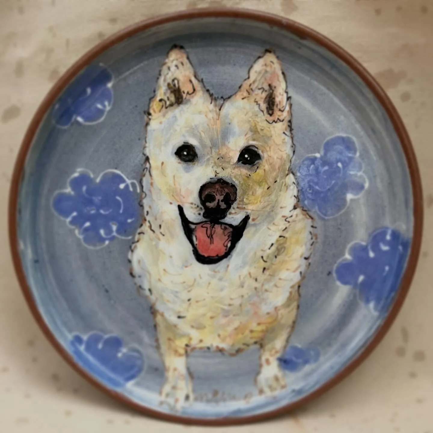 천사같이 착한 구름이.  날개가 숨어있을 것 같은 아이. 🩵 

@yoojung_kang 

#plate 
#animal 
#dog
#drawing