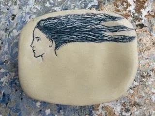 Handmade clay dishes. This one is called "Freedom"