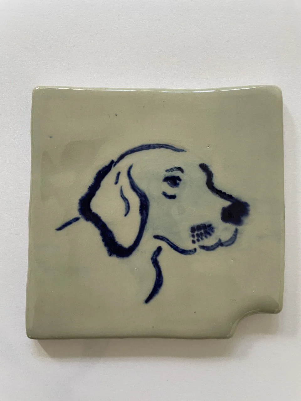 Pet portraits in clay. This one is called "Bit missing" as sadly Bow passed away.