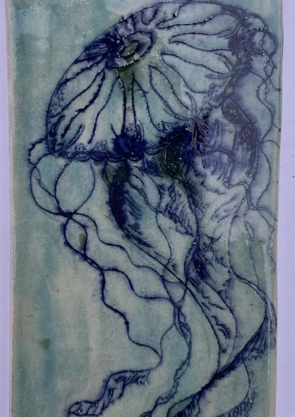 Handmade jellyfish tiles