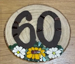 Mosaic handmade door number. Colours and design to be discussed