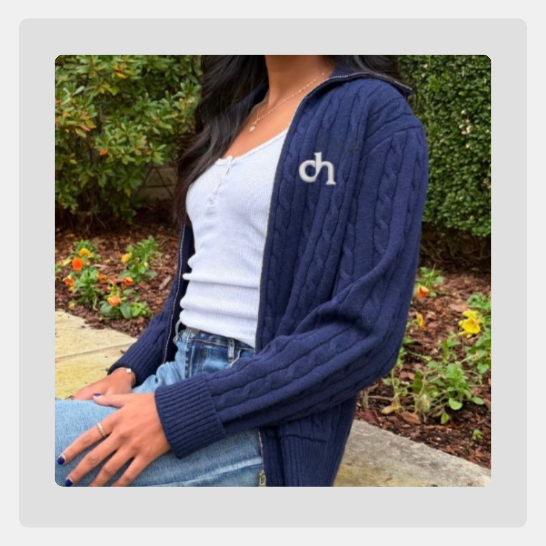 Cable Knit Full Zip