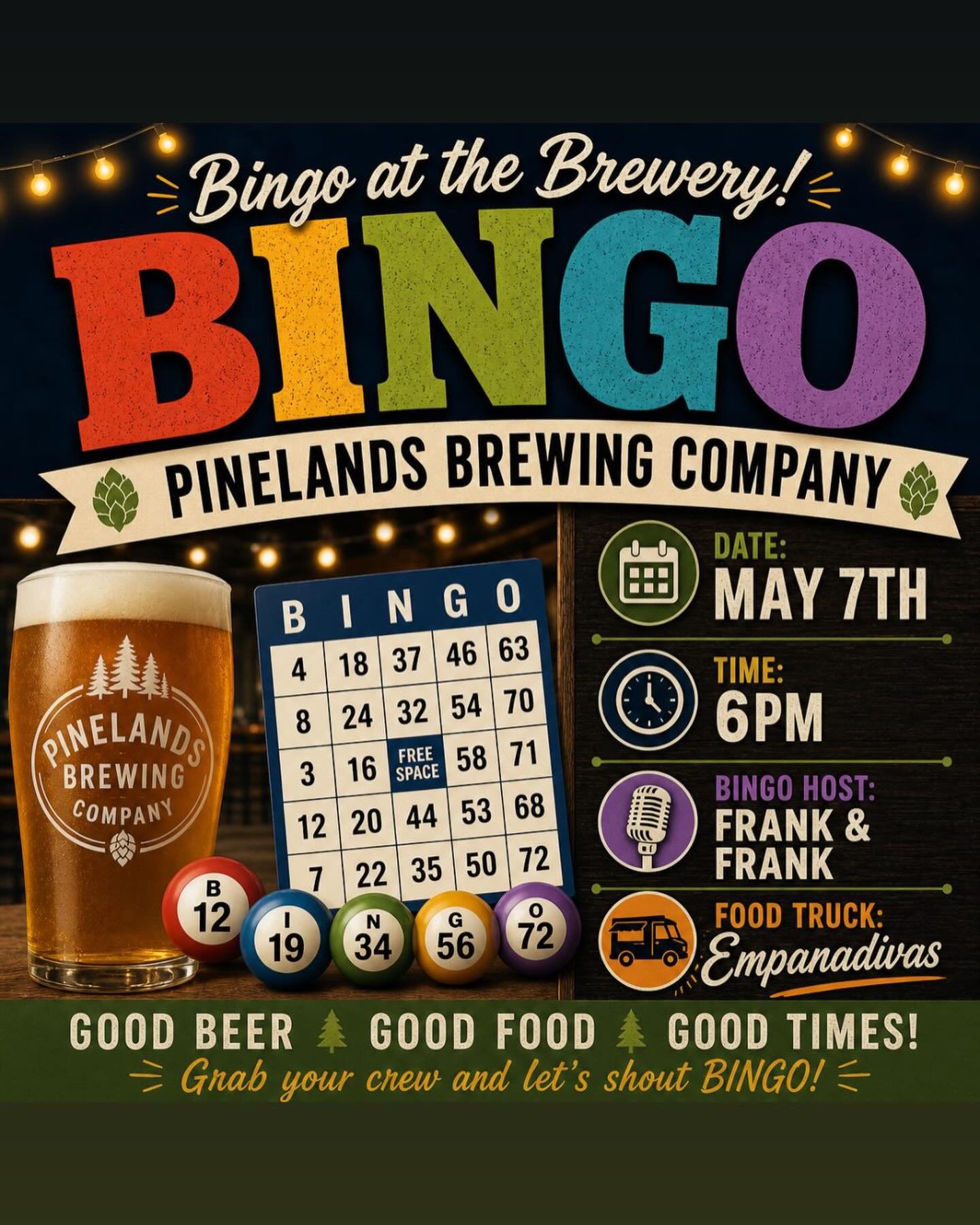 BINGO Night at Pinelands Brewing Co
