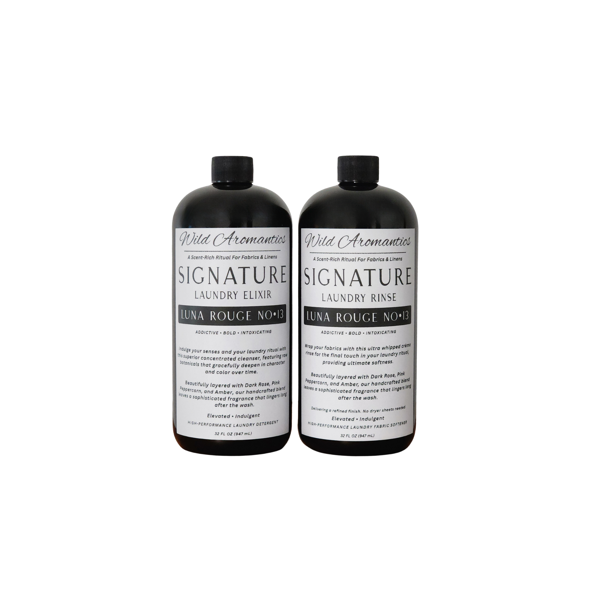 Luna Rouge No•13 Signature Laundry Elixir Detergent + Luna Rouge No•13 Signature Laundry Rinse Set 32oz. Each