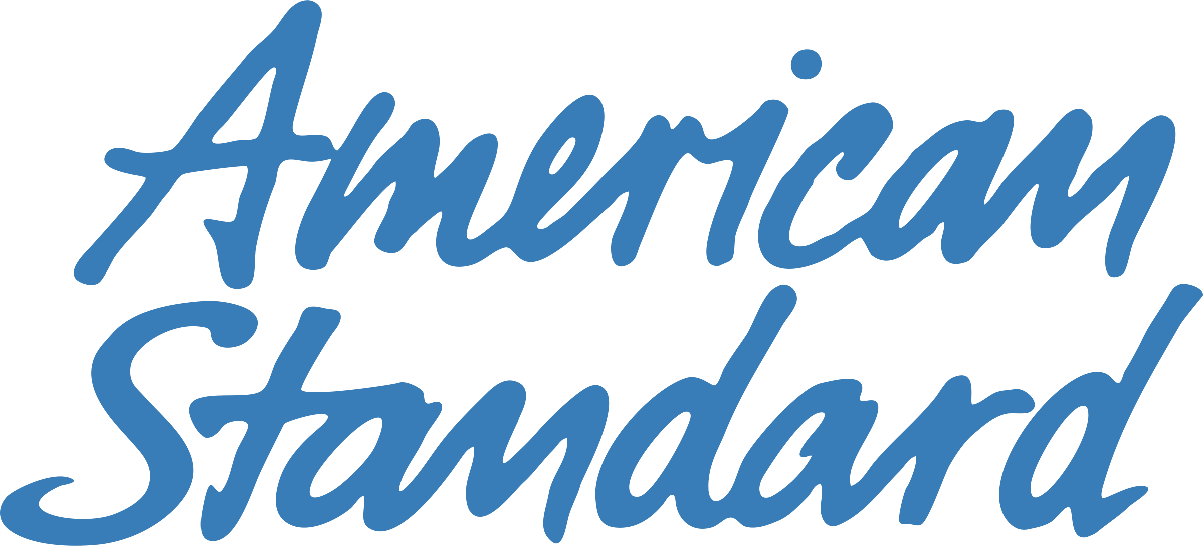 Blue cursive text saying "American Crushes" with a small star between the words